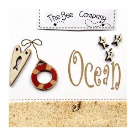 THE BEE COMPANY : Bouton Océan rouge