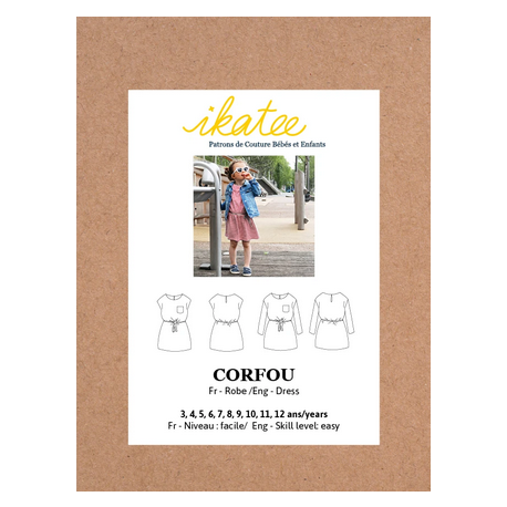 Ikatee : Pochette patron de couture CORFOU Robe à poche 3-12A