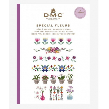 DMC : Mini livre point de croix Fleurs