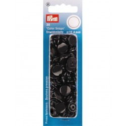 Prym : Boutons pressions color snaps noirs 12.4mm