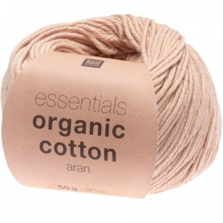 Rico Design - Essentials Organic Cotton Aran coloris poudre