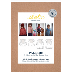 Ikatee : Pochette Patron de couture Blouse ou Robe PALERME 6M-4A