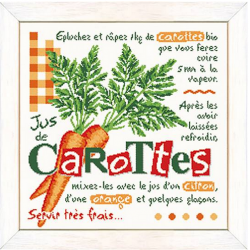 Lilipoints - Fiche de point de croix Jus de carottes