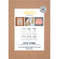 Ikatee : Pochette patron de couture pantalon ou short New York 1M-4M