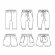 Ikatee : Pochette patron de couture pantalon ou short New York 1M-4M