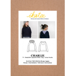 Ikatee : Pochette patron de couture CHARLIE Sweat capuche 3-12 ans
