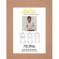 Ikatee : Pochette patron de couture VIC Femme VIC Gilet Mum 34-46