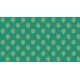 Makower : Tissu coton pois turquoise fond blanc
