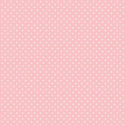 Makower : Tissu coton Spot white on cheeky Pink