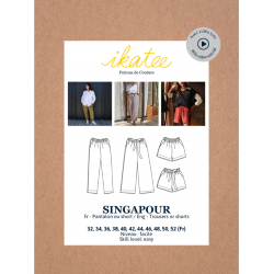Pochette patron de couture SINGAPOUR femme pantalon et short 32-52