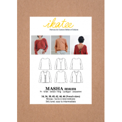 Ikatee : Pochette patron de couture Femme Gilet MASHA Mum 34-46