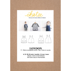 Ikatee : Pochette patron de couture LONDON-Robe ou salopette 6M-4A