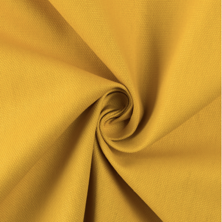 Tissu toile canvas uni jaune