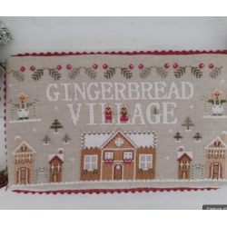 The Little Boot Stitch - Fiche de point de croix "Gingerbread Village"