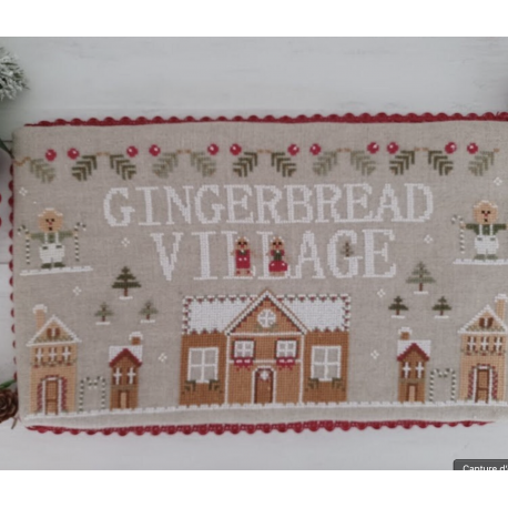 The Little Boot Stitch - Fiche de point de croix "Gingerbread Village"