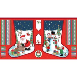 Tissu Coton premium Santa’s Advent panel