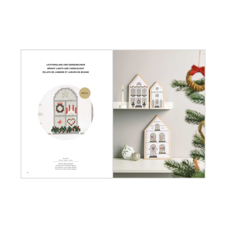 Livre broderie n°182 Rico Design - Point de croix - Christmas Joy - 23 x  16,5 cm - 64 pages - Livre broderie - Creavea