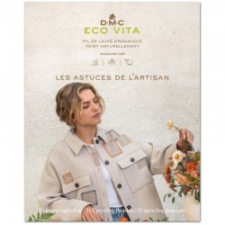 Livre broderie DMC Eco Vita - Laine organique - Les astuces de l'artisan - 21 projets upcycling