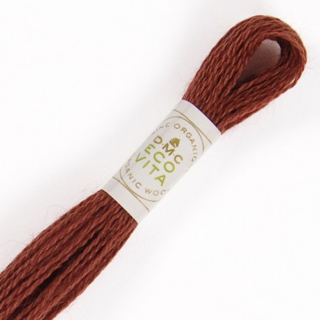 Fil de laine organique DMC Eco Vita 360 coloris 505 (Garance sanguine)