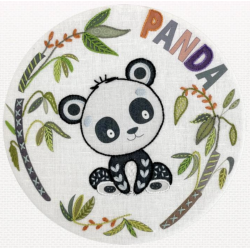 Petit kit à broder à 4 mains- Panda