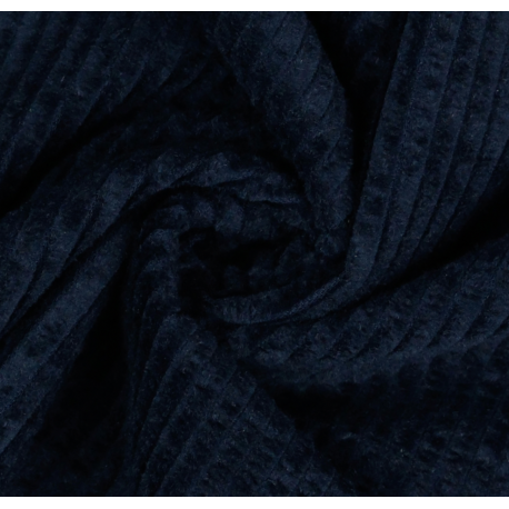 Tissu velours côtelé - bleu marine