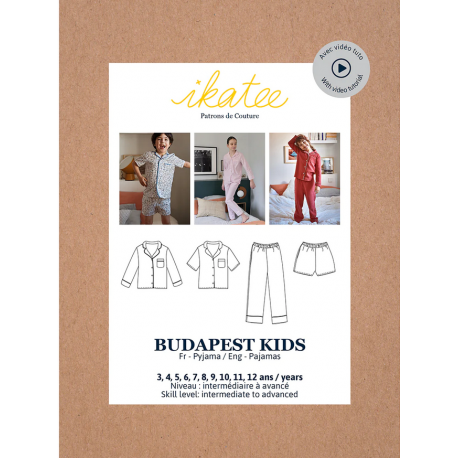Ikatee : Patron pyjama enfant BUDAPEST KIDS pochette