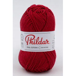 Phildar- Phil coton 4 coloris griotte