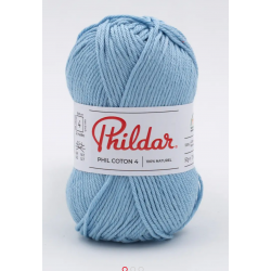 Phildar- Phil coton 4 coloris Azue