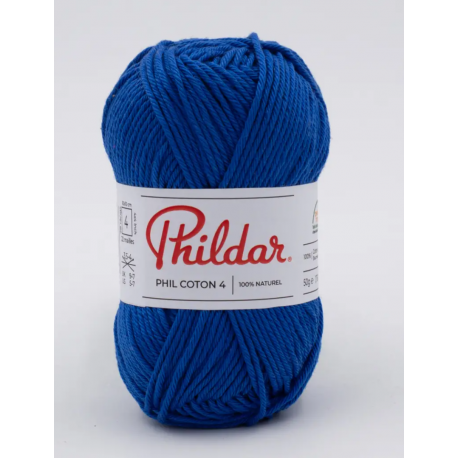 Phildar- Phil coton 4 coloris Outremer