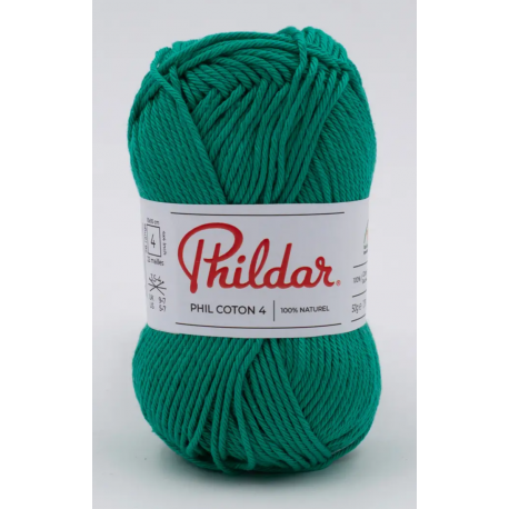 Phildar- Phil coton 4 coloris Emeraude